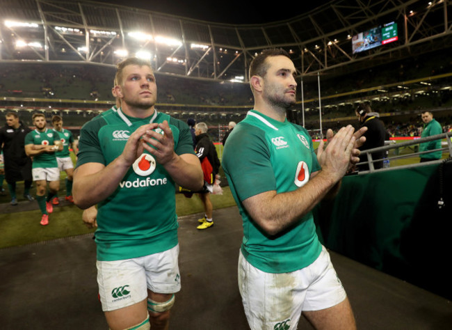 Jordi Murphy and Dave Kearney after the game