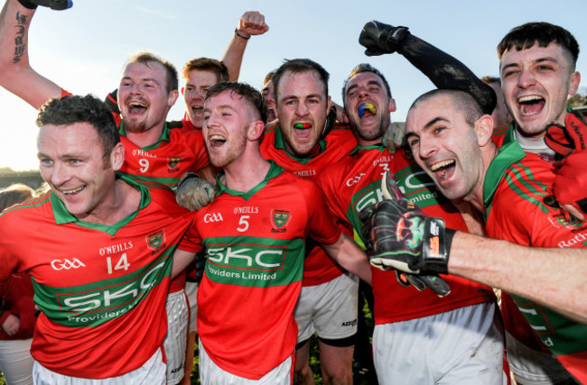 Rathnew players celebrate after winning