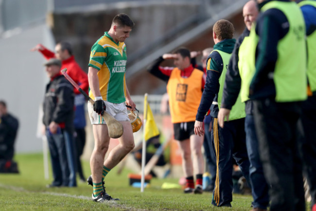 Cillian Kiely after being sent off