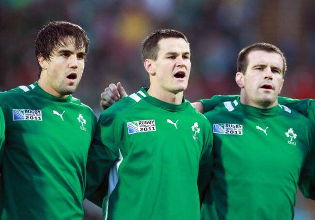 Conor Murray, Jonathan Sexton and Shane Jennings