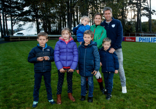 Jessica and Ronan O'Gara with their children JJ, Molly, Max Rua and Zac