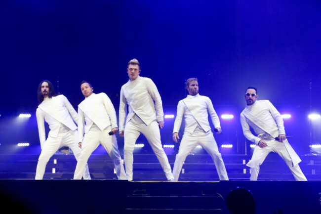 The Backstreet Boys perform at the Festival D'ete De Quebec