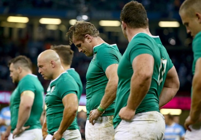 Jamie Heaslip dejected after the game