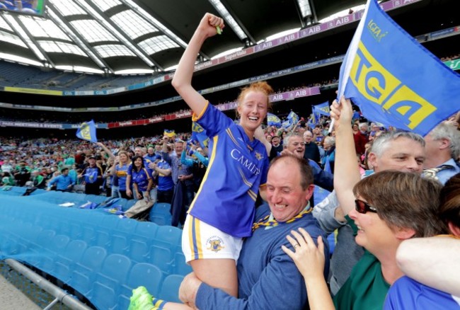 Aisling Moloney celebrates winning