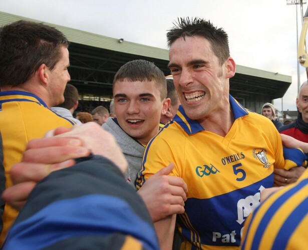 Brendan Bugler celebrates at the final whistle