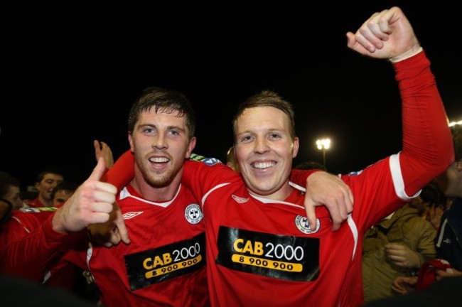 John Sullivan and Ian Ryan celebrate