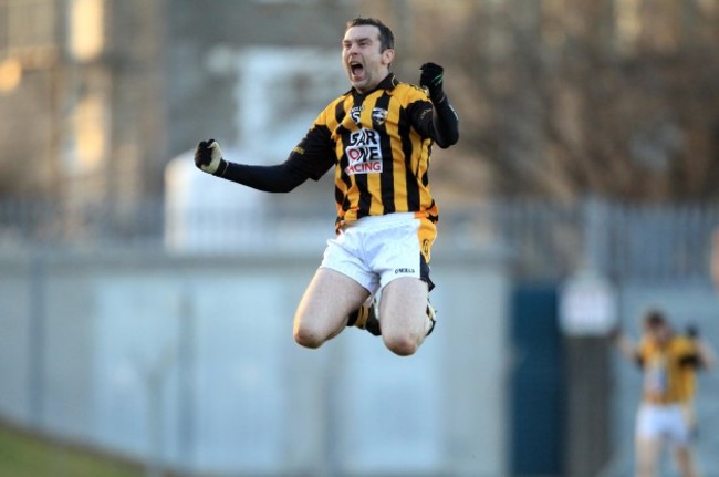 Oisin McConville celebrates