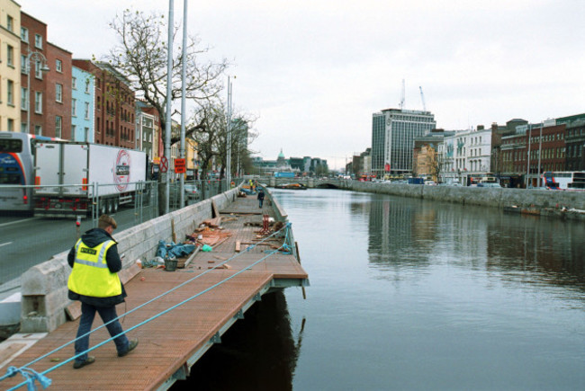 RIVER LIFFEY BOARDWALK DUBLIN SCENES PICTORIAL