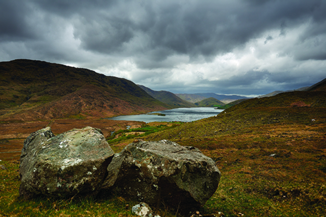 p50  Lough Nafooey with Bencorragh mountain