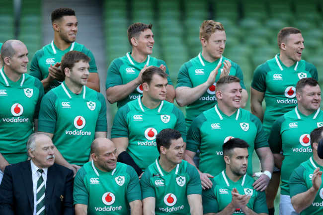 Members of the Ireland team with Philip Orr