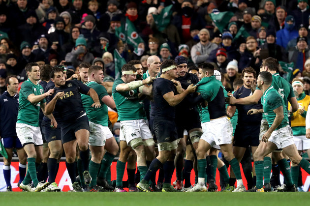 Tempers flare between Ireland and Argentina