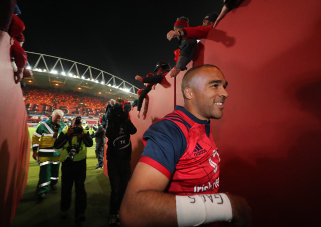 Munster’s Simon Zebo after the match