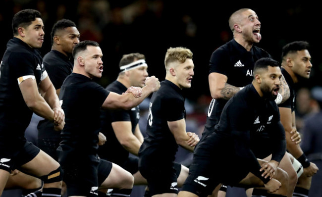 TJ Perenara during the Haka