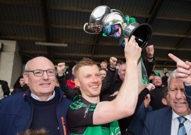 Aidan O’Reilly lifts the trophy