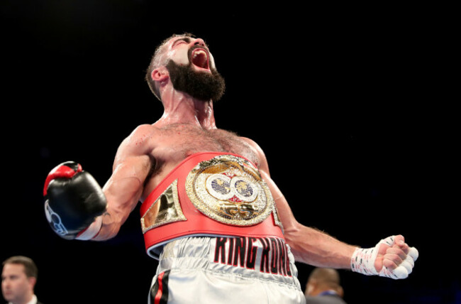 Jono Carroll celebrates his victory