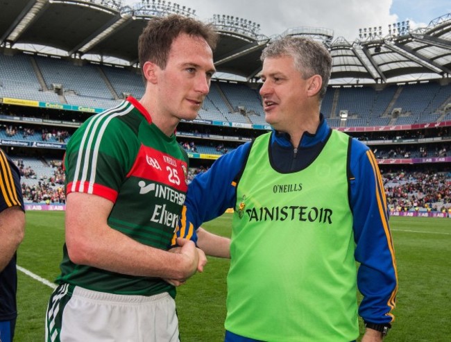 Kevin McStay with Mayo's Alan Dillon