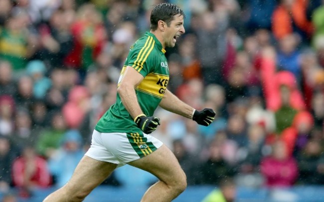 Aidan O'Mahony celebrates at the final whistle