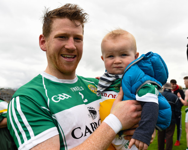 Brian Darby with a young fan