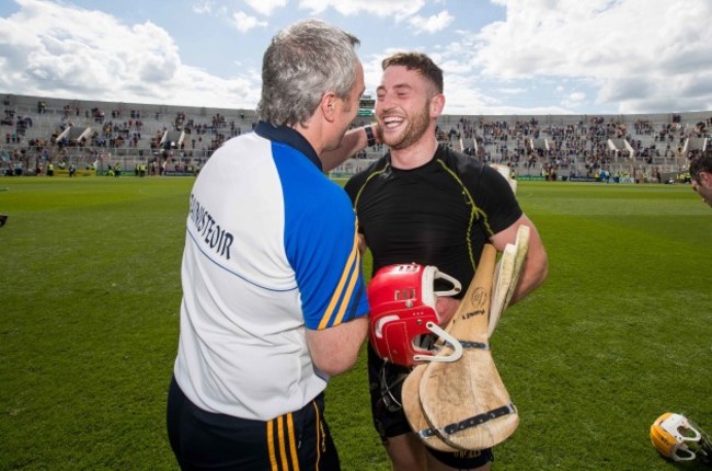 Michael Ryan celebrates with Daragh Mooney