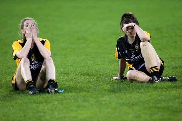 Sile O'Callaghan and Emma Coakley dejected