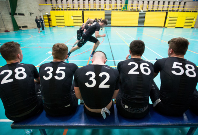 A general view of the players during the bleep test