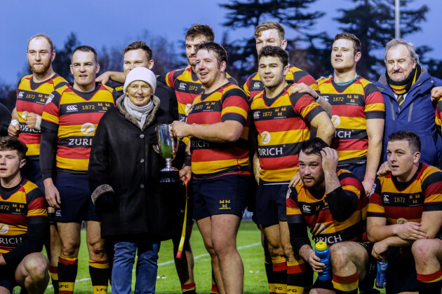 Ian Prendiville and his teammates with the Sutherland Cup