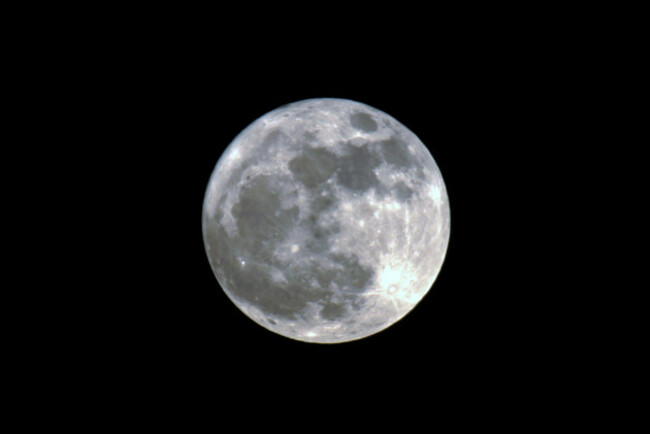 Supermoon visible over Rafah City