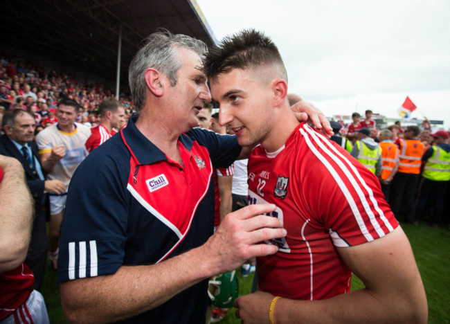 Kieran Kingston celebrates with Shane Kingston