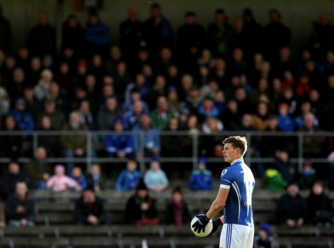 John Heslin prepares the take a free