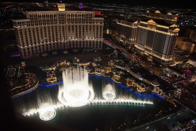 Las Vegas: At night on the boulevard Strip