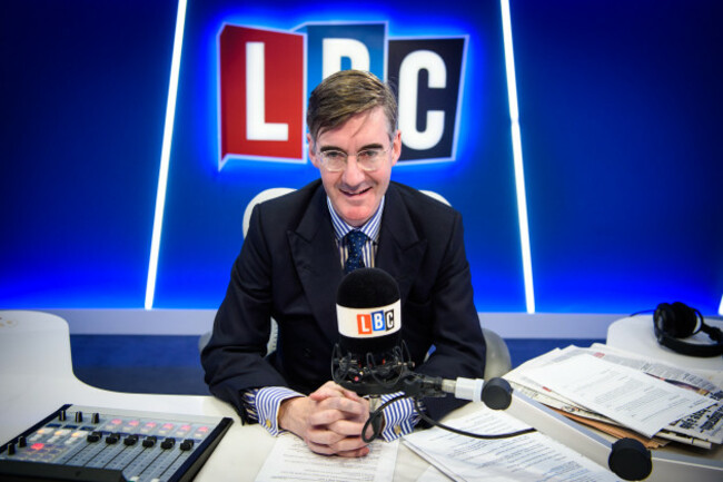 Jacob Rees-Mogg presenting on LBC