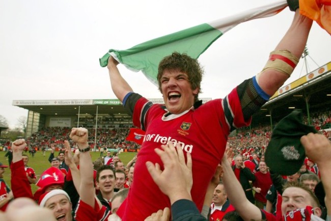 Donncha O'Callaghan celebrates