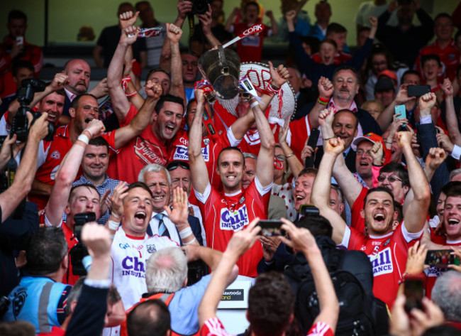 Stephen McDonnell lifts the cup