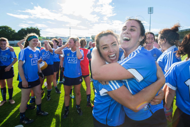 Grainne Quinn and Sarah O’Donovan celebrate