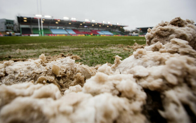 A view of the conditions ahead of the game