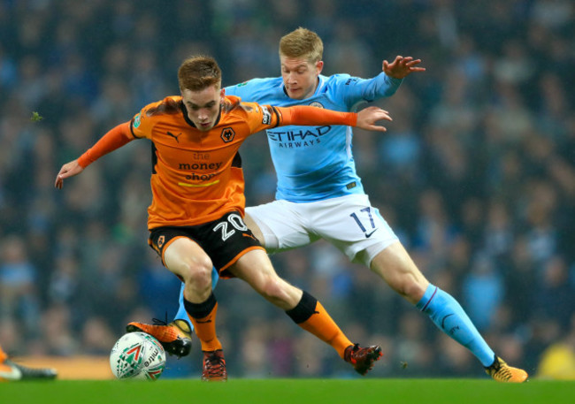 Manchester City v Wolverhampton Wanderers - Carabao Cup - Fourth Round - Etihad Stadium