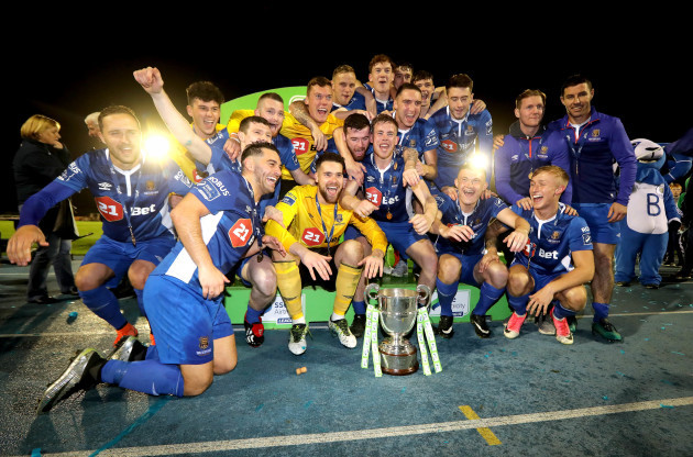 Waterford celebrate winning The SSE Airtricity League First Division