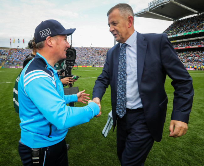 Jim Gavin celebrates with John Costello