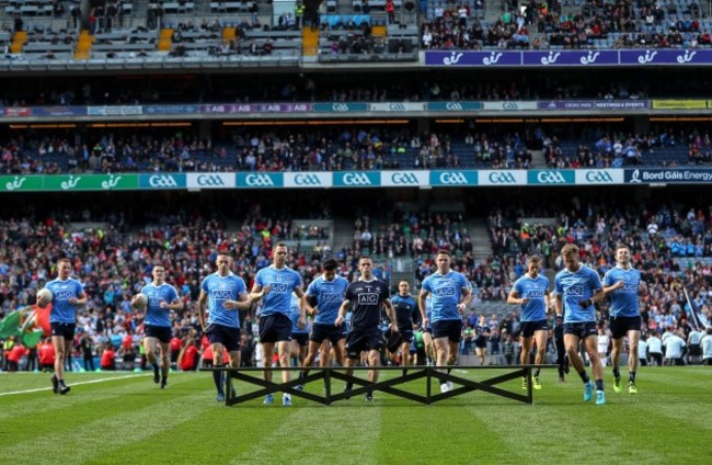 The Dublin team arrive for the team photo