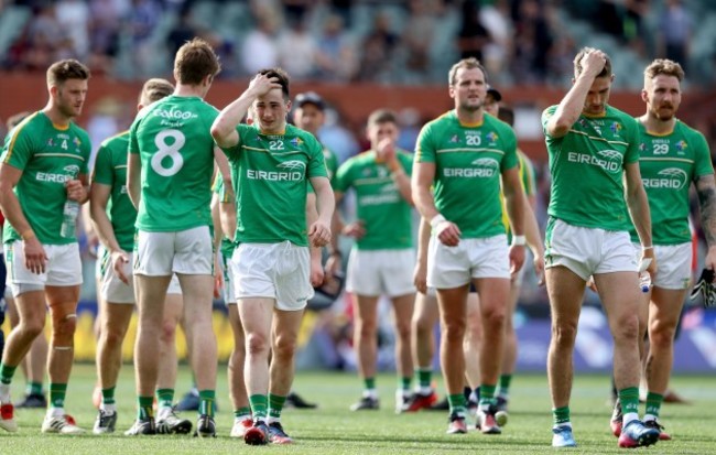 Paul Murphy and Killian Clarke dejected after the game