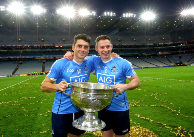 Bernard Brogan and Philip McMahon with the Sam Maguire