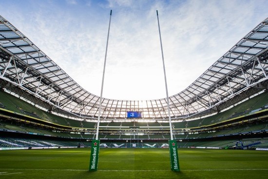 A general view of the Aviva Stadium