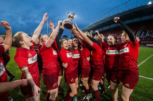 Munster celebrate winning The Women's Interprovincial Series
