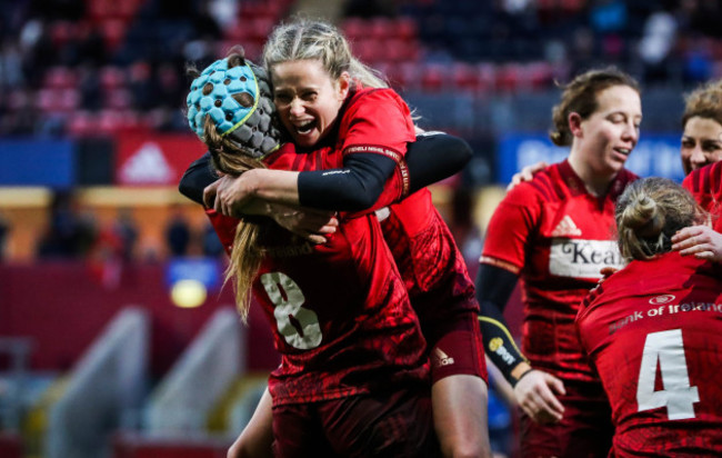 Laura O’Mahony and Anna Caplice celebrate