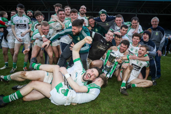 Moorefield celebrate winning The AIB GAA Leinster Senior Football Championship 17/12/2017