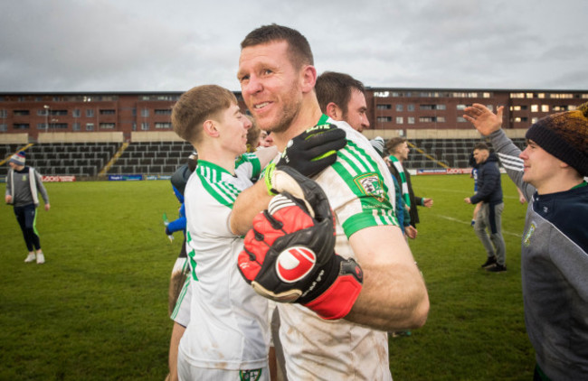 Ronan Sweeney celebrates after the game 17/12/2017