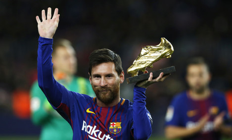 Spain Soccer Messi Golden Shoe