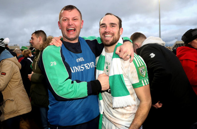 Kevin Murnaghan and Ross Galvin celebrate after the game 17/12/2017