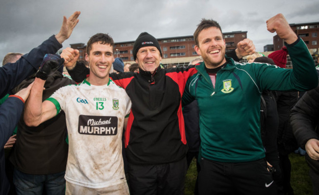 Eanna O'Connor celebrates with Jack O'Connor and Cian O'Connor 17/12/2017