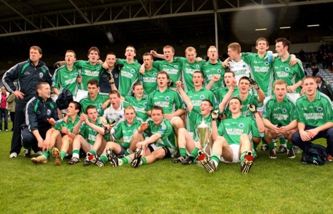 The Colaiste na Sceilge team celebrate winning